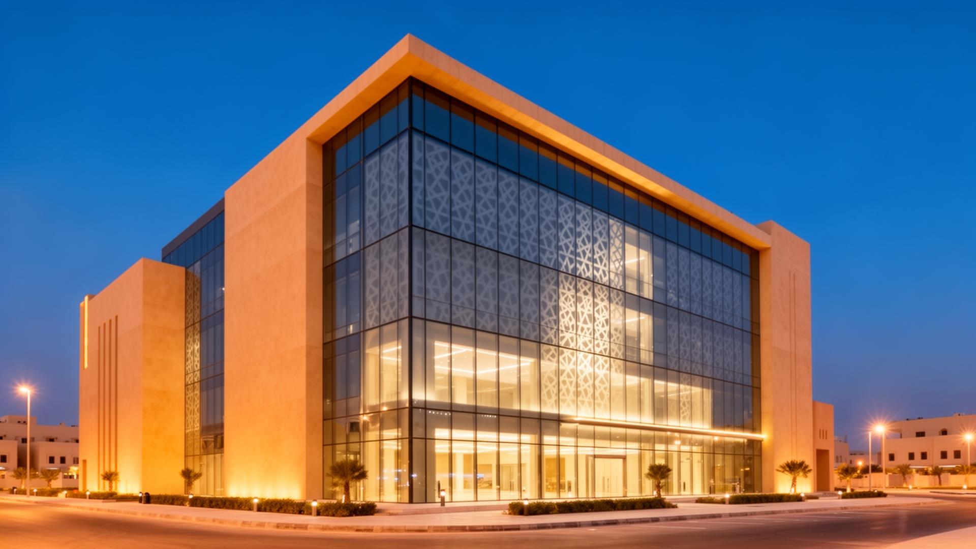 Smart building with Najdi-pattern facade in Riyadh