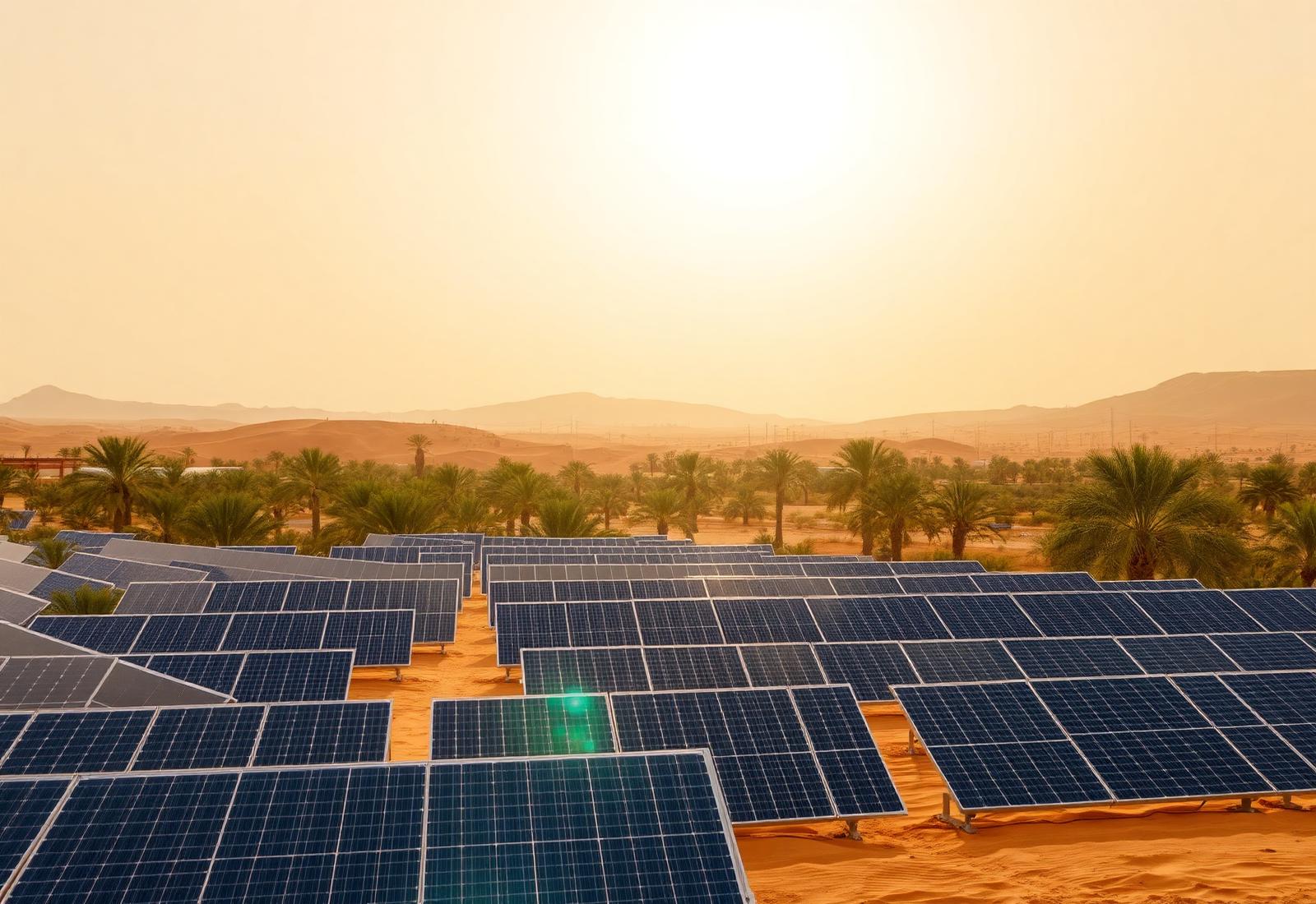Solar farm in the Saudi desert